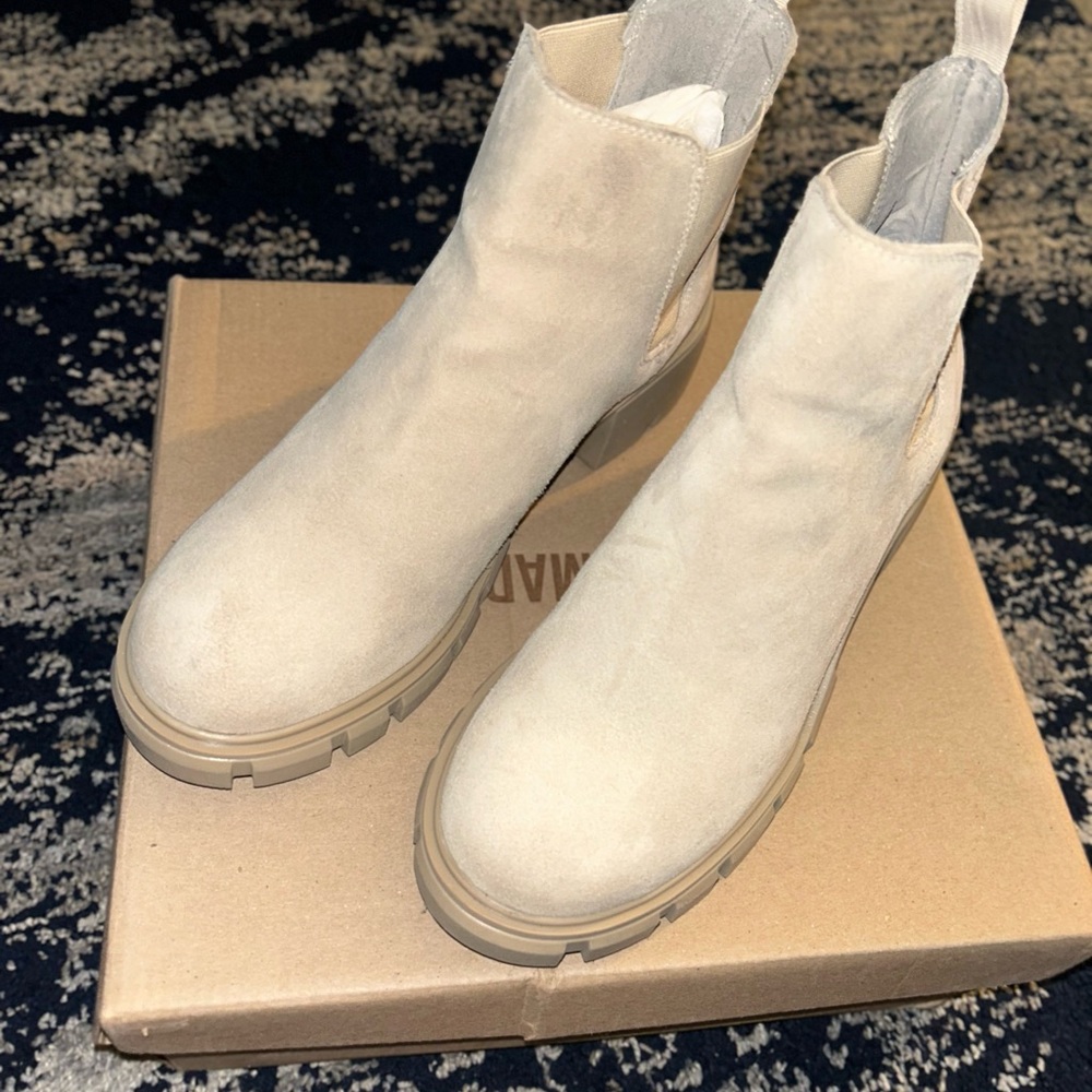 Steve Madden Cream Ankle Booties - Picture 8 of 8